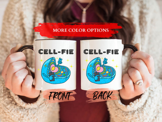 Cell-Fie Mug, Science Mug For Teachers Birthday Gift, Cells Mug, Cell Culture Mug, Science Coffee Cup, Funny Cute Gifts, Science Gift