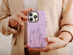 Tummy Hurts Phone Case – Funny Minimalist Line Art