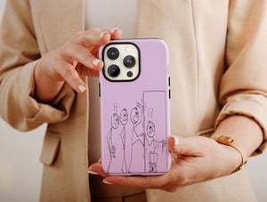 Tummy Hurts Phone Case – Funny Minimalist Line Art