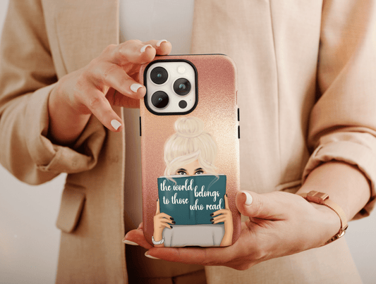 The World Belongs To Those Who Read Phone Case, Book Phone Case For Bibliophiles’ Christmas Gift, Bookish Phone Case For Men And Women