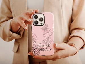 The Future Is Female Phone Case – Feminine Line Art & Botanical Design