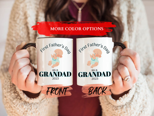 First Fathers Day Grandad Mug, Grandpa Mug For Grandad Father’s Day Gift, New Grandpa Mug, Grandpa Coffee Mug, Grandfather Mug