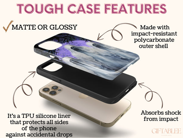 Spooky Ghost Phone Case – Haunted Castle Halloween Phone Cover