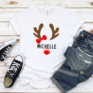 Personalized Rudolf The Red Nosed Reindeer Shirt – Custom Name Tee