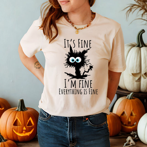 I'm Fine Cat – Funny Halloween Shirt for the Spooky Season