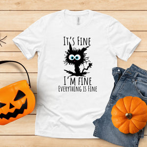 I'm Fine Cat – Funny Halloween Shirt for the Spooky Season