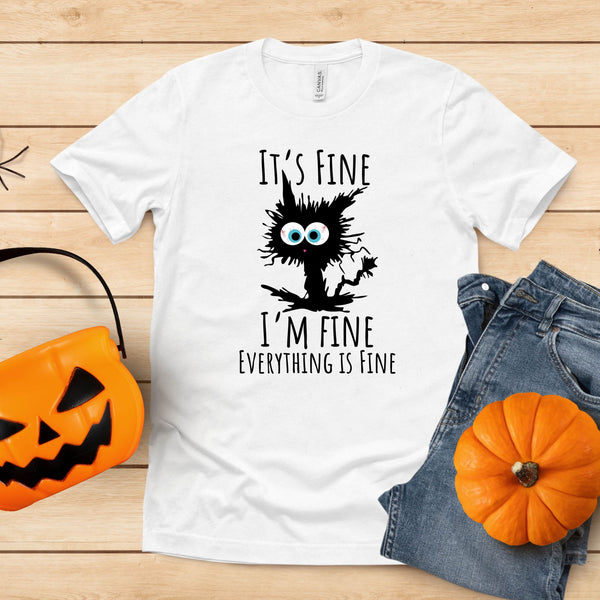 I'm Fine Cat – Funny Halloween Shirt for the Spooky Season