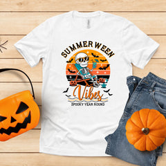 Summerween Vibes – Spooky Season Shirt for Halloween Lovers