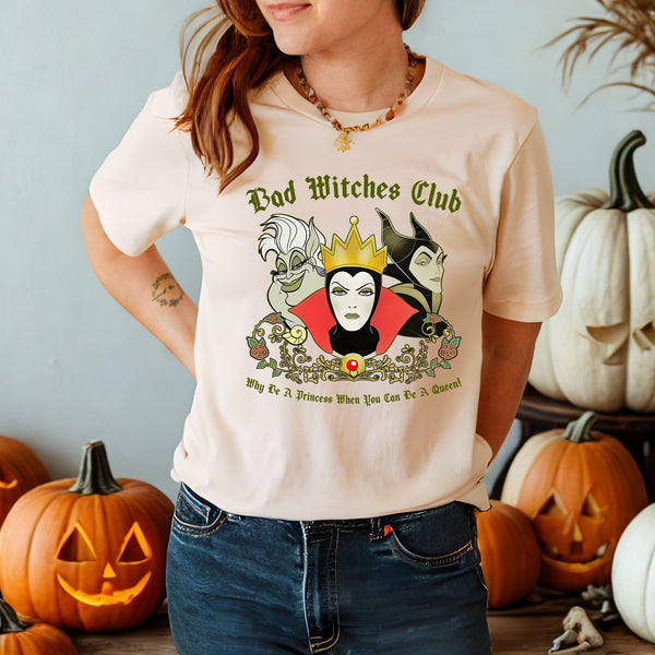 Bad Witches Club Shirt – Disney Villains Tee for Halloween Queens