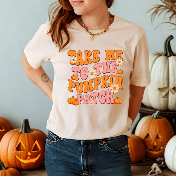 Take Me To The Pumpkin Patch Shirt – Retro Fall Vibes for Autumn Lovers