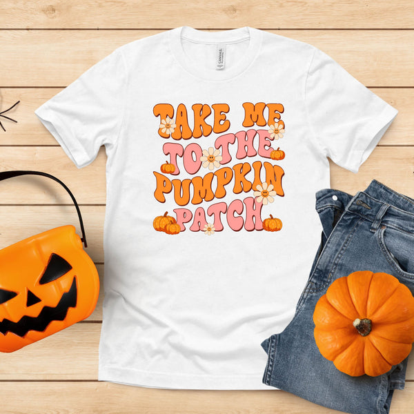 Take Me To The Pumpkin Patch Shirt – Retro Fall Vibes for Autumn Lovers