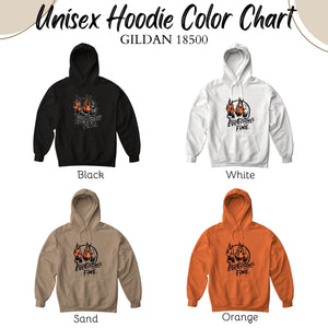 Everything’s Fine (Just Kidding) – Flaming Skull Hoodie for Burnout Vibes