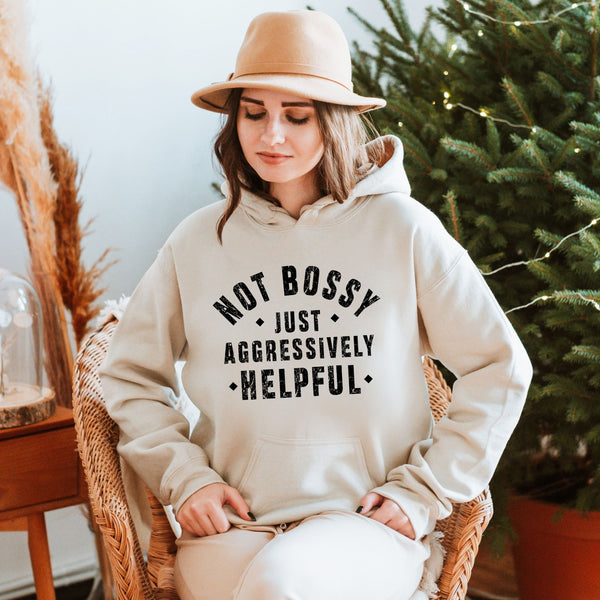 Aggressively Helpful Hoodie – Bold & Funny Hoodie for Leaders Who Don’t Wait