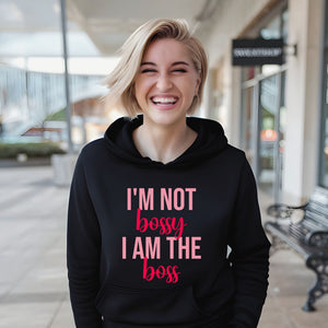 Not Bossy, Just the Boss – Cozy Hoodie for Driven Women