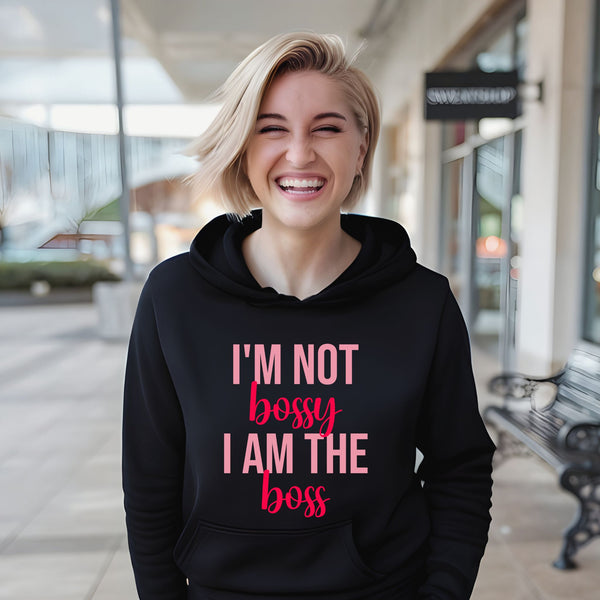 Not Bossy, Just the Boss – Cozy Hoodie for Driven Women