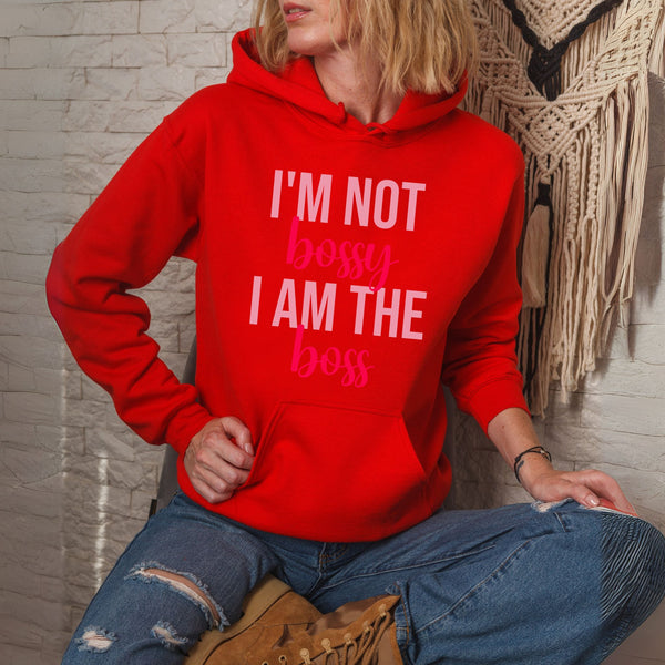 Not Bossy, Just the Boss – Cozy Hoodie for Driven Women
