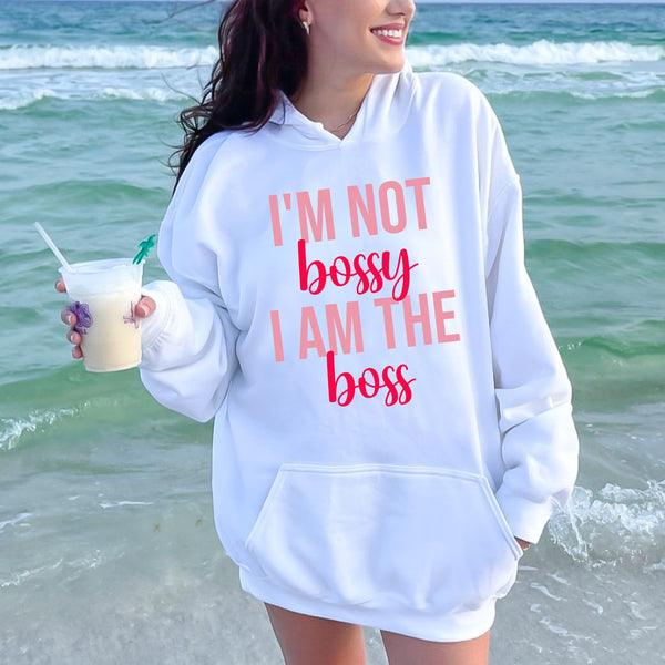 Not Bossy, Just the Boss – Cozy Hoodie for Driven Women