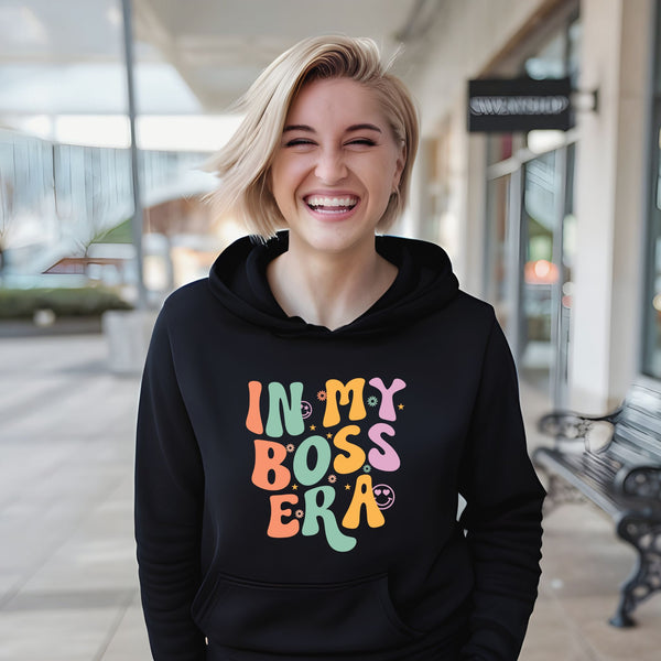 Bold & Cozy – In My Boss Era Hoodie for Confident Women