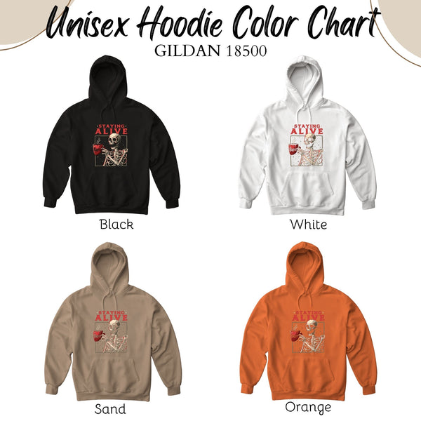 Staying Alive (Barely) – Skeleton Coffee Hoodie for Caffeine-Fueled Chaos