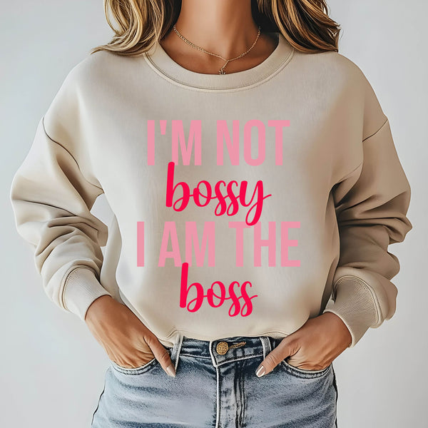 Not Bossy, Just the Boss – Cozy Power Sweatshirt for Women Who Lead