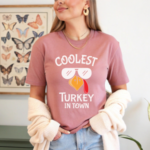 Coolest Turkey in Town – Funny Thanksgiving Shirt for Friendsgiving Vibes