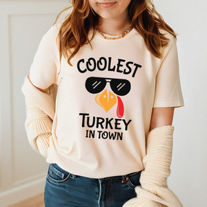 Coolest Turkey in Town – Funny Thanksgiving Shirt for Friendsgiving Vibes
