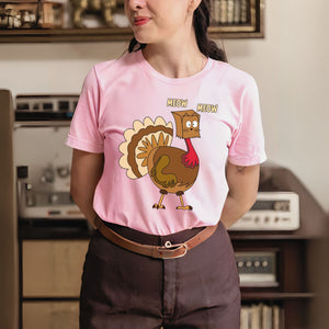 MEOW or Never – Turkey Cat Meow Shirt for Thanksgiving Laughs
