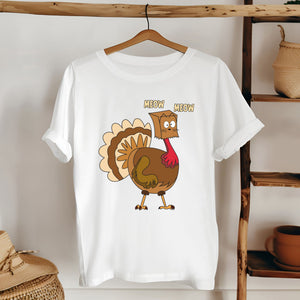 MEOW or Never – Turkey Cat Meow Shirt for Thanksgiving Laughs