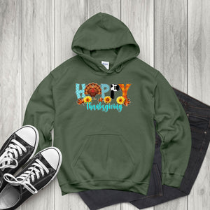 Thankful & Toasty – Happy Thanksgiving Hoodie for Cozy Fall Celebrations