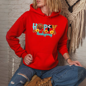 Thankful & Toasty – Happy Thanksgiving Hoodie for Cozy Fall Celebrations
