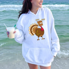 Cold Turkey? MEOW Hoodie – Funny Cat Lovers’ Thanksgiving Hoodie