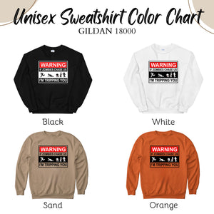 If Zombies Chase Us I'm Tripping You Sweatshirt – Creepy Halloween Graphic for Scary Movie Fans