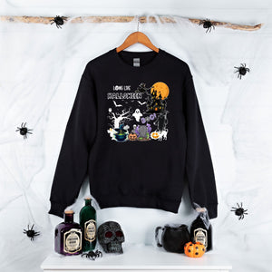 Long Live Halloween Sweatshirt – I Love Halloween Fall Layers with Haunted House Design