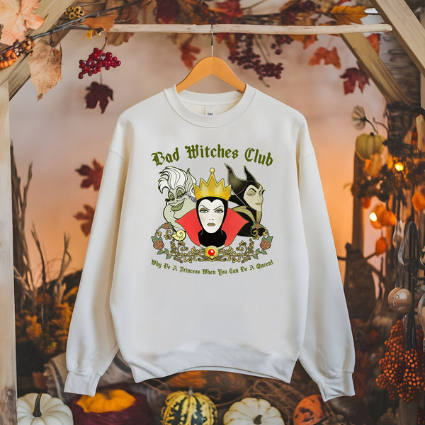 Bad Witches Club Sweatshirt – Vintage Villain Energy for Fall Queens