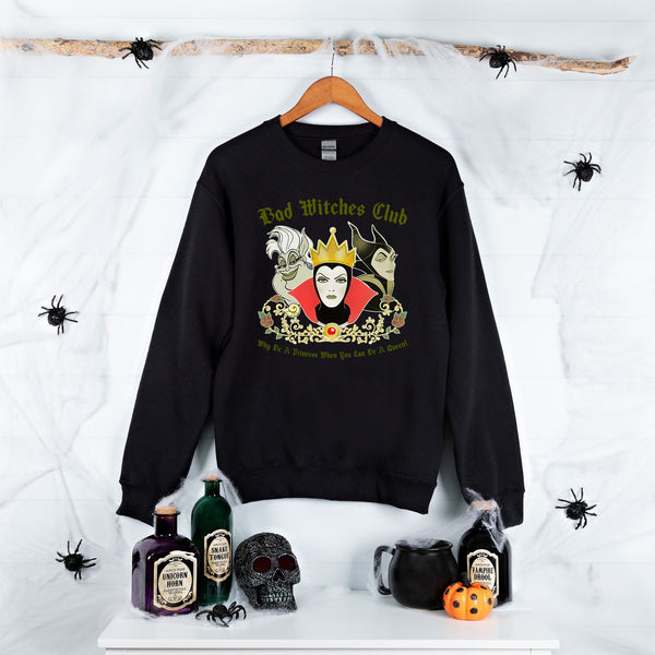 Bad Witches Club Sweatshirt – Vintage Villain Energy for Fall Queens