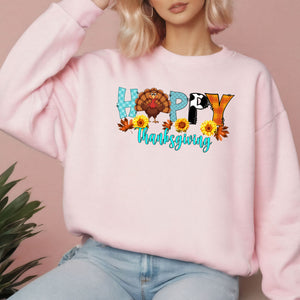 Gravy, Gratitude & Good Vibes – Happy Thanksgiving Sweatshirt for Fall Feasting