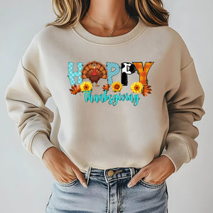 Gravy, Gratitude & Good Vibes – Happy Thanksgiving Sweatshirt for Fall Feasting