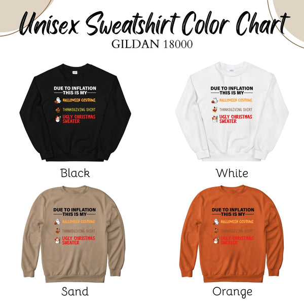 Broke but Festive – Due To Inflation Funny Holiday Sweatshirt