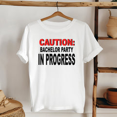 Caution: May Cause Shenanigans – Bachelor Party In Progress Shirt