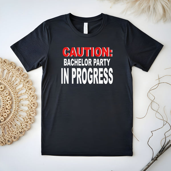 Caution: May Cause Shenanigans – Bachelor Party In Progress Shirt