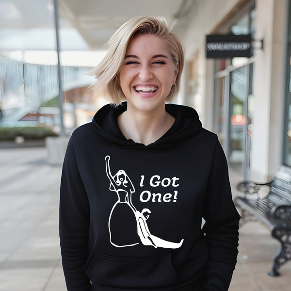 Bagged My Forever – I Got One Hoodie for Brides with Humor
