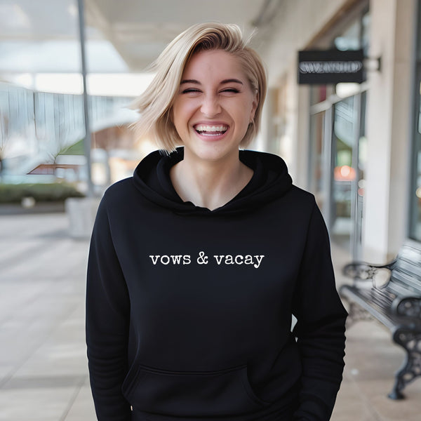 Vows & Vacay Vibes – Cozy Hoodie for Honeymoon Adventures