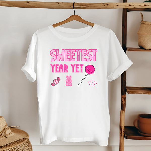 Sweetest Year Yet – Cheerful Gift Tee for Teachers & Optimists