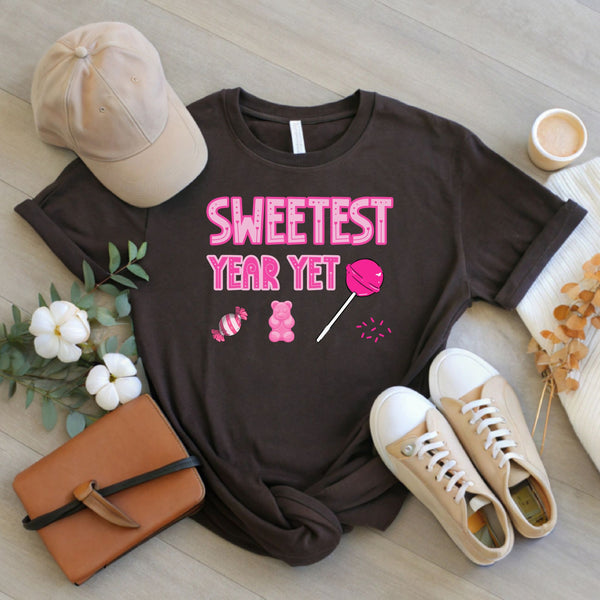 Sweetest Year Yet – Cheerful Gift Tee for Teachers & Optimists