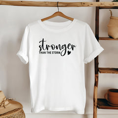 Stronger Than The Storm – Resilience Tee for Fighters & Survivors