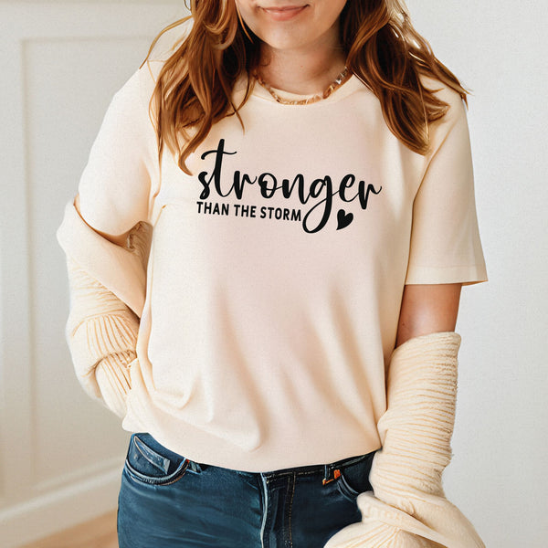 Stronger Than The Storm – Resilience Tee for Fighters & Survivors