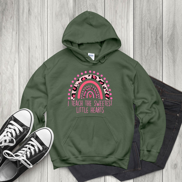 Little Hearts, Big Impact – I Teach The Sweetest Little Hearts Hoodie for Teachers Who Inspire