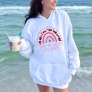 Little Hearts, Big Impact – I Teach The Sweetest Little Hearts Hoodie for Teachers Who Inspire