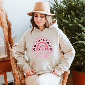 Little Hearts, Big Impact – I Teach The Sweetest Little Hearts Hoodie for Teachers Who Inspire