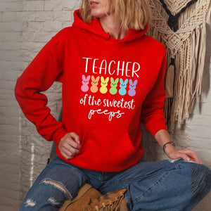 Snuggled with My Peeps – Teacher Of The Sweetest Peeps Hoodie for Spring & Teacher’s Day